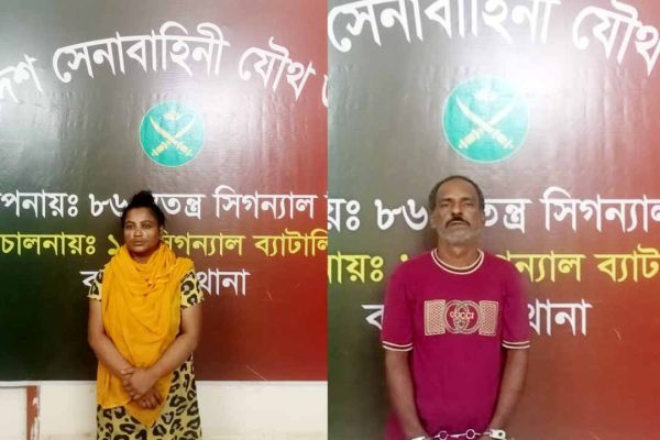 কাফরুলে যৌথ বাহিনীর অভিযানে মাদকসহ গ্রেফতার বাচ্চু ও তার স্ত্রী